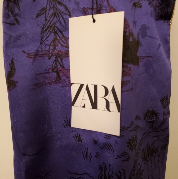 Printed Skirt with Piping Zara - Picture 4 of 13